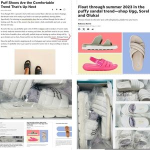 SEYCHELLES 2025 STILL POPULAR , WHITE LEATHER PUFFED UPPER SLIP ON SLIDES